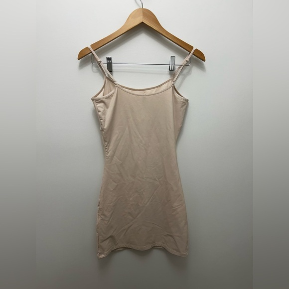 Spanx Spoil Me Cotton Shape Wear Dress Slip Size Large Nude Tan Lightweight - Picture 3 of 4